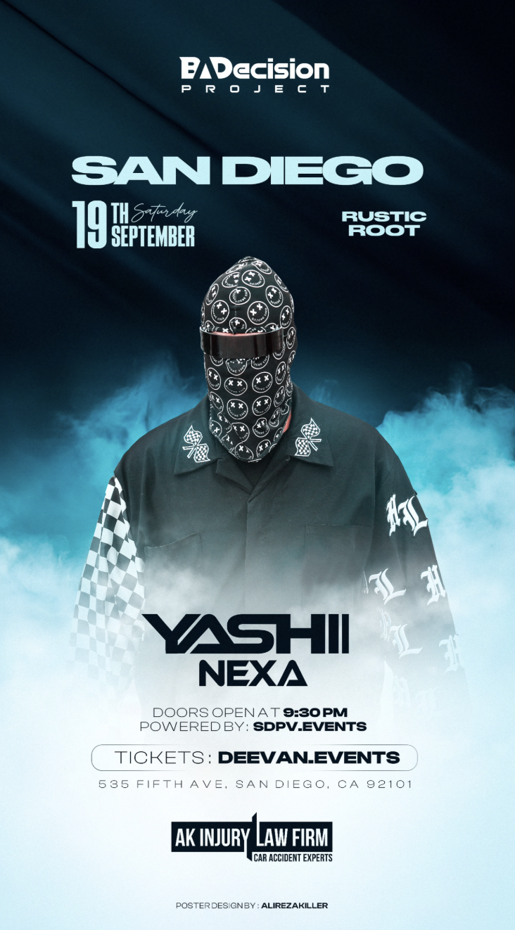 BADecision Project · Yashii & Nexa · San Diego in SAN DIEGO event artwork